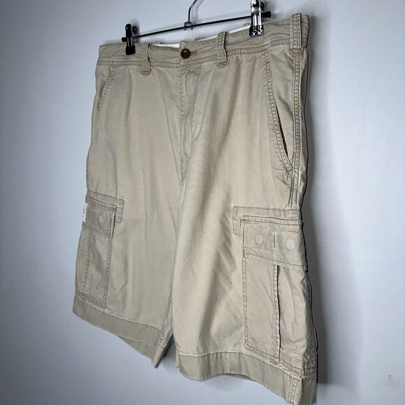 Polo Jeans Co. Ralph Lauren Vintage Men’s Khaki Cargo Shorts Size 32 - Picture 2 of 4